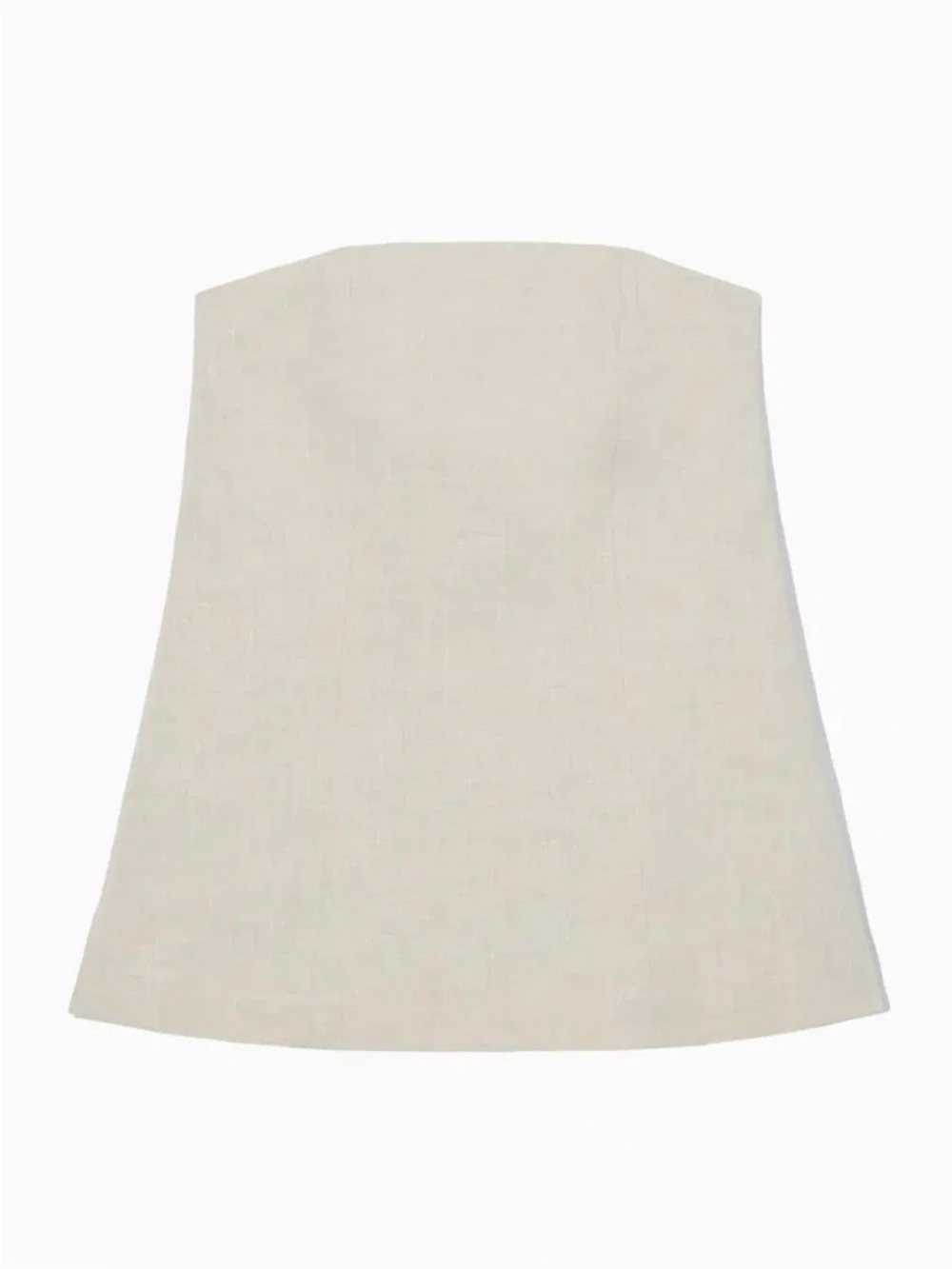 COS Linen Bustier Strapless Top US 10 in Stone